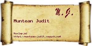 Muntean Judit névjegykártya